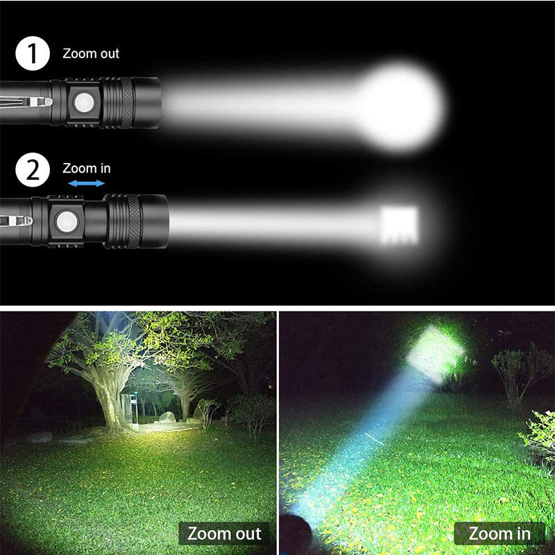 P50 Strong Zooming Flashlight with USB Rechargeable Battery