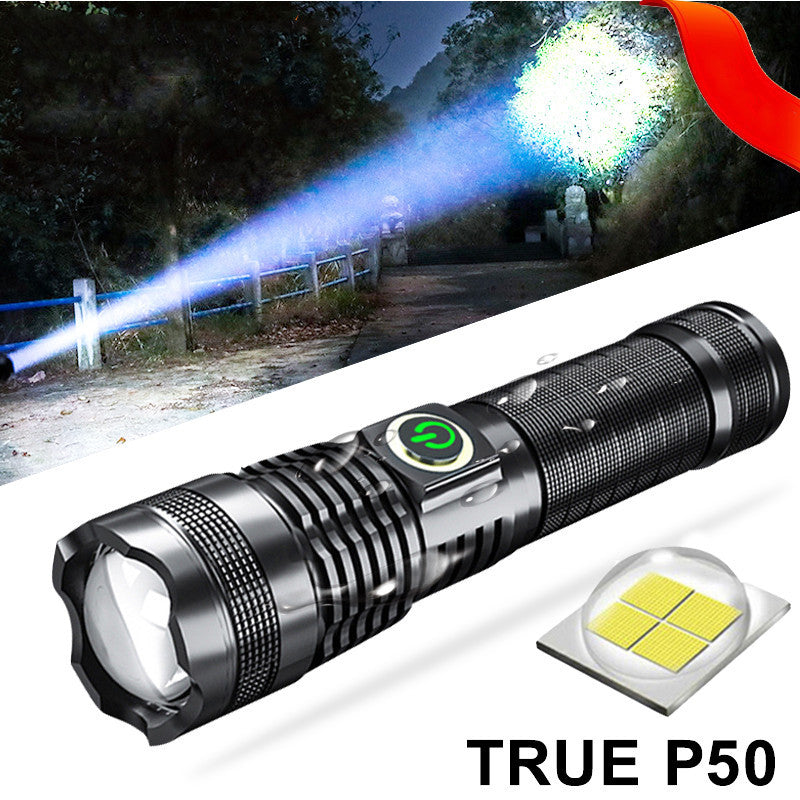 P50 Strong Zooming Flashlight with USB Rechargeable Battery