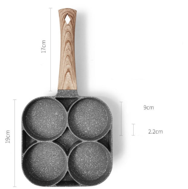 Non-stick, Four or Two Hole cooking pan