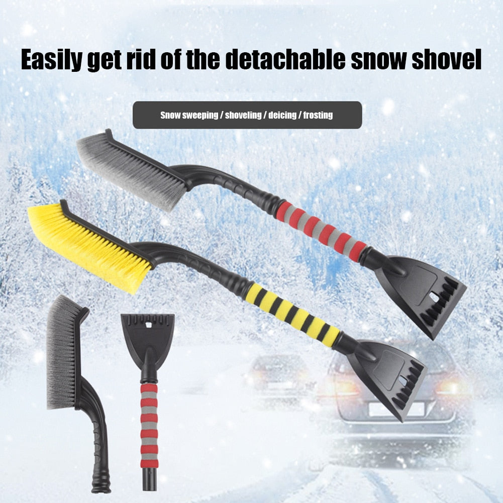 Winter Detachable Snow Brush and Detachable Ice Scraper with EVA Foam Grip, For Cars, Trucks, SUVs