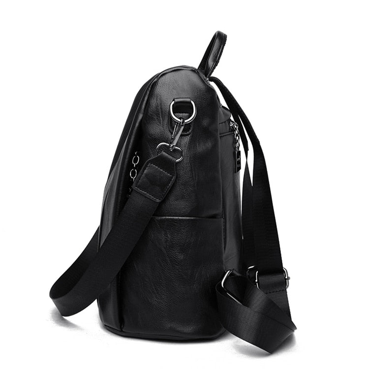 Women's Vintage Anti-theft leather backpack