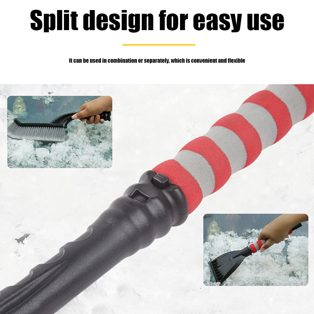 Winter Detachable Snow Brush and Detachable Ice Scraper with EVA Foam Grip, For Cars, Trucks, SUVs