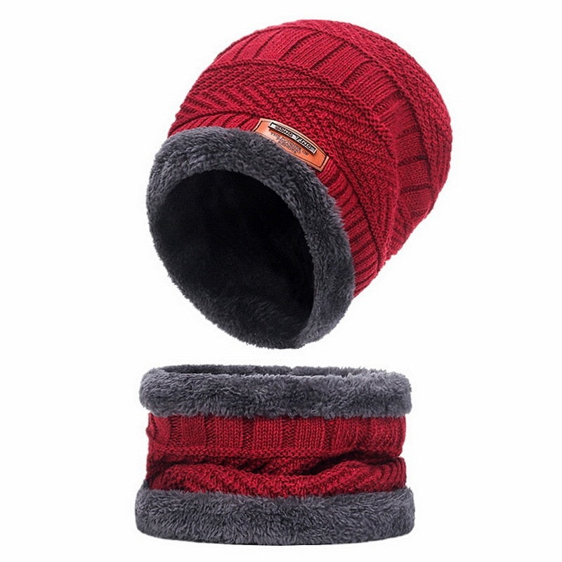 New Winter Knit Cap for Men and Women, with matching Scarf