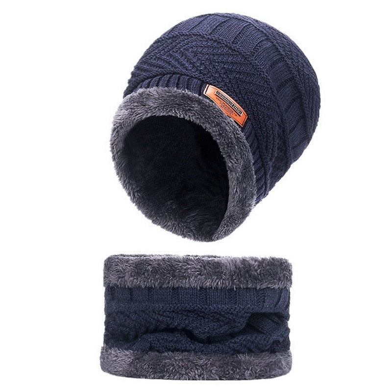 New Winter Knit Cap for Men and Women, with matching Scarf