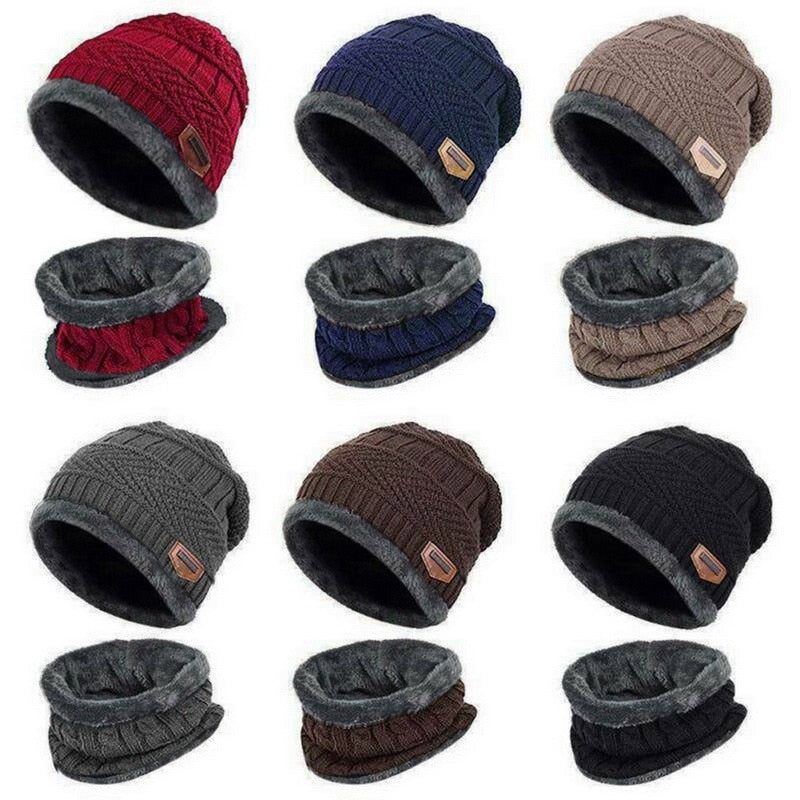 New Winter Knit Cap for Men and Women, with matching Scarf