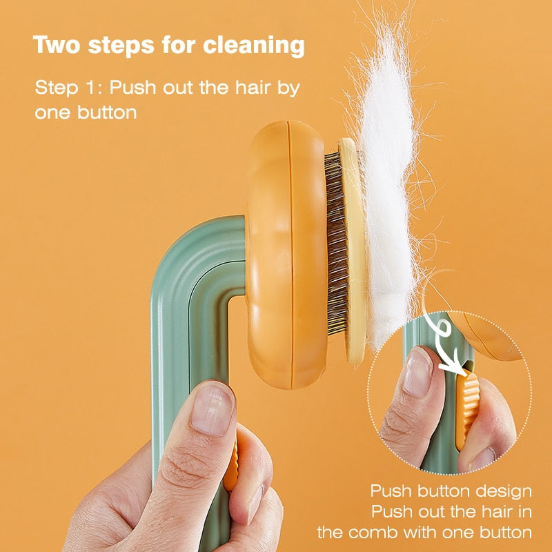 PUSH BUTTON PET HAIR REMOVAL SHEDDER