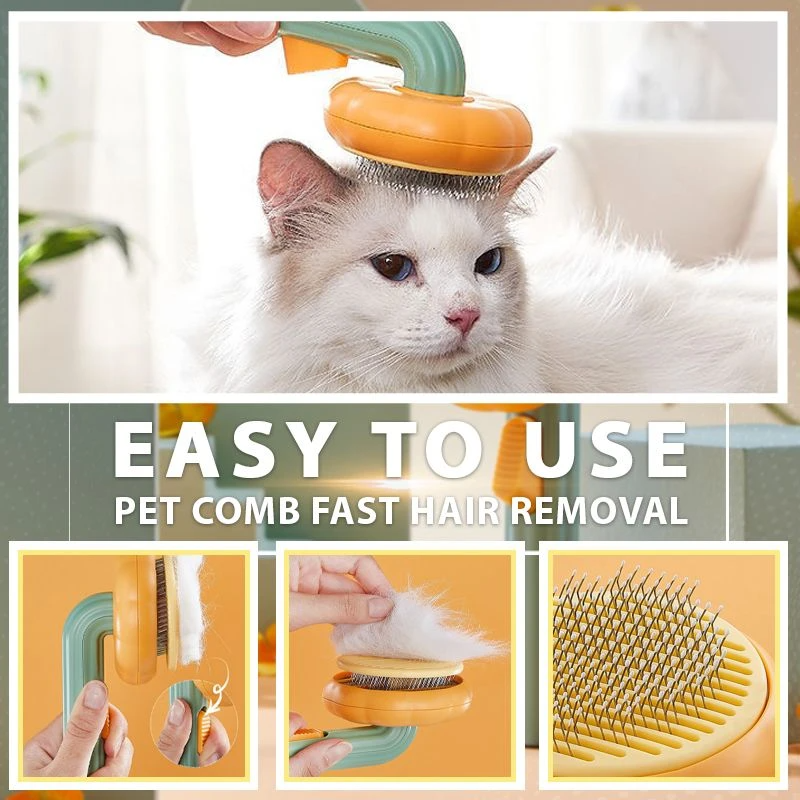 PUSH BUTTON PET HAIR REMOVAL SHEDDER