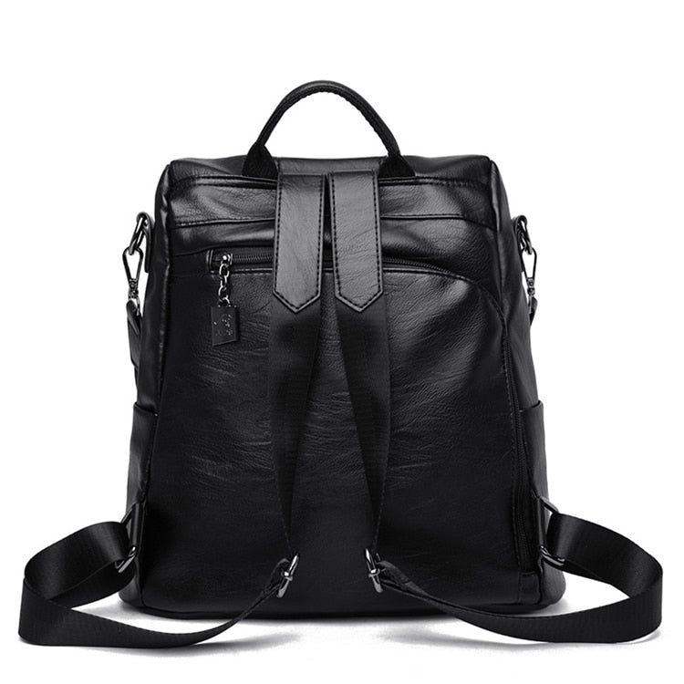 Women's Vintage Anti-theft leather backpack