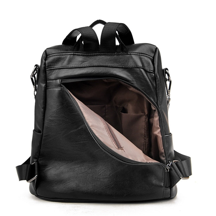 Women's Vintage Anti-theft leather backpack