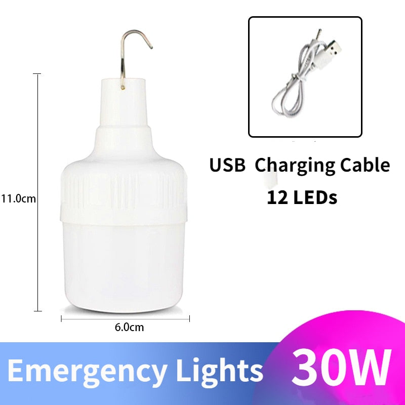 USB Rechargeable LED Emergency Outdoor Light Bulb