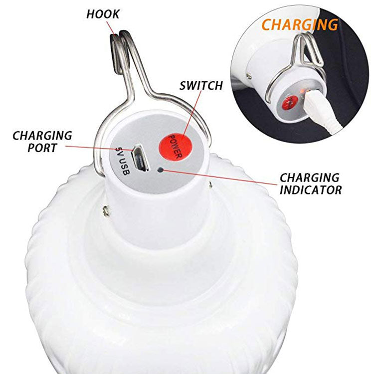 USB Rechargeable LED Emergency Outdoor Light Bulb