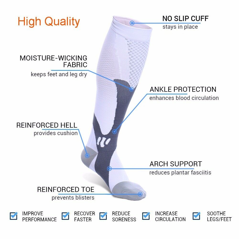 High Performance Sports Compression Leg Socks