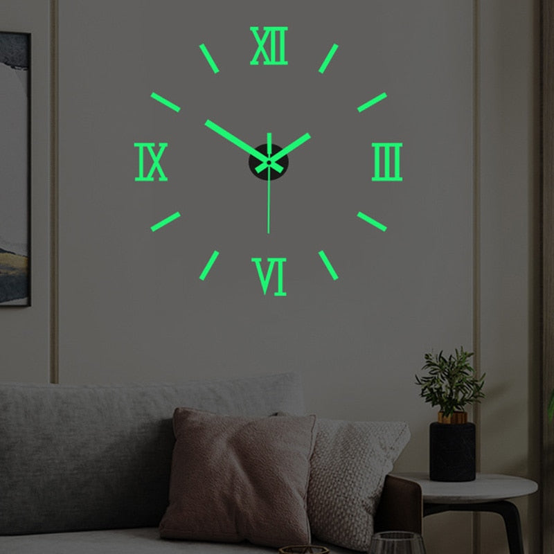 Luminous Frameless Large Wall Clock Perfect for Anyroom