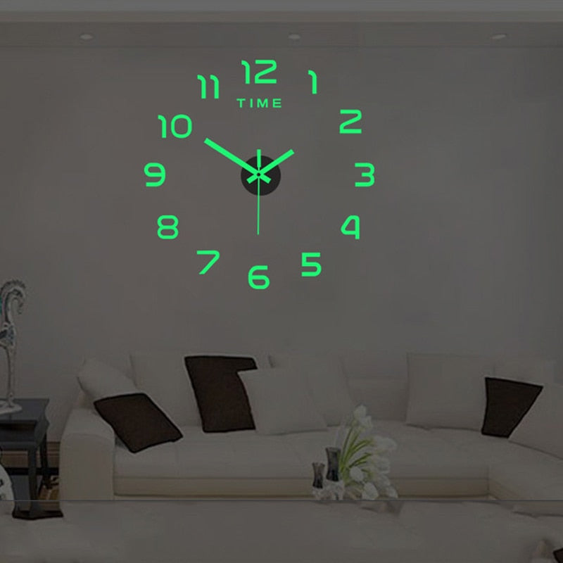 Luminous Frameless Large Wall Clock Perfect for Anyroom