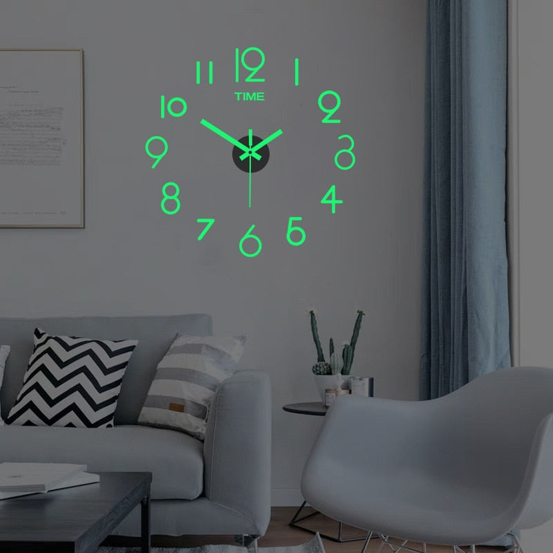 Luminous Frameless Large Wall Clock Perfect for Anyroom