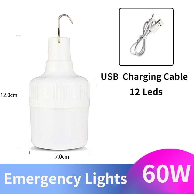 USB Rechargeable LED Emergency Outdoor Light Bulb