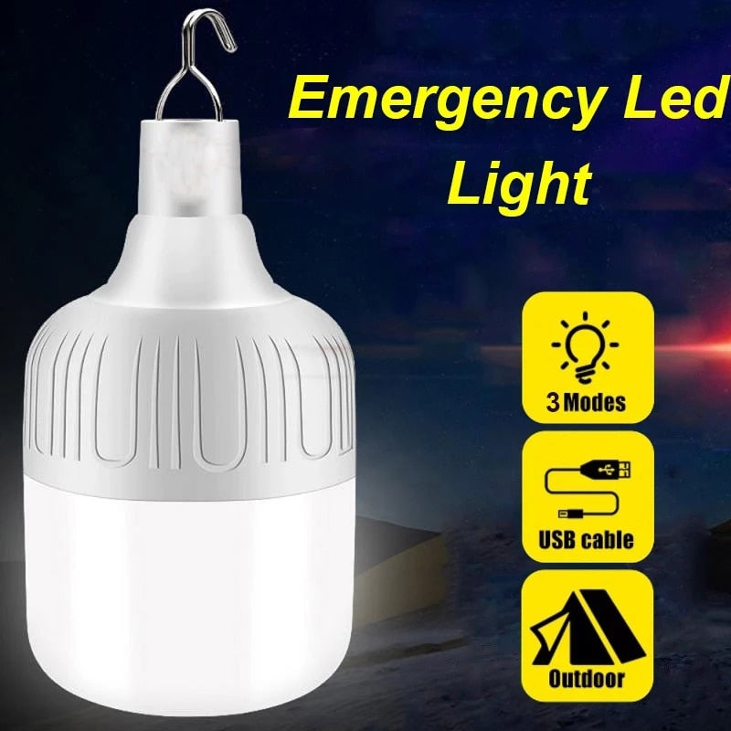 USB Rechargeable LED Emergency Outdoor Light Bulb