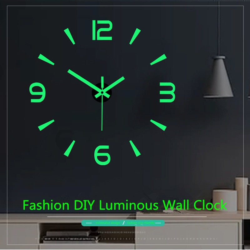 Luminous Frameless Large Wall Clock Perfect for Anyroom