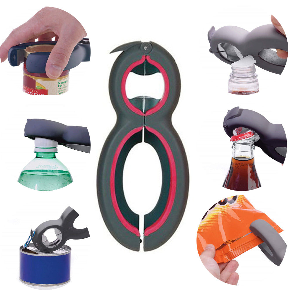 6 in 1 Multi-Function Twist Bottle Opener