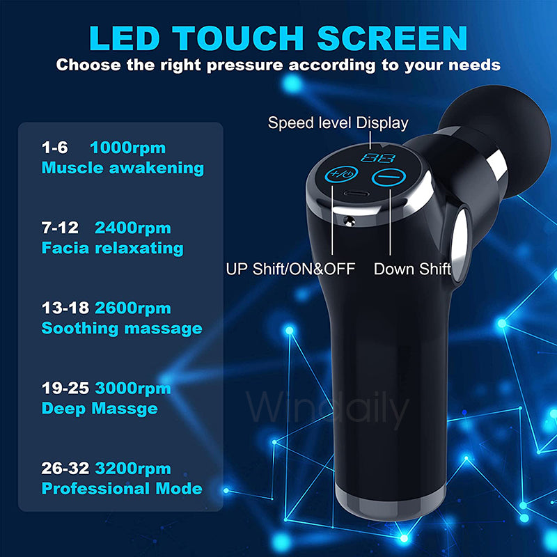 32 Speed Massage Gun with Touch Screen