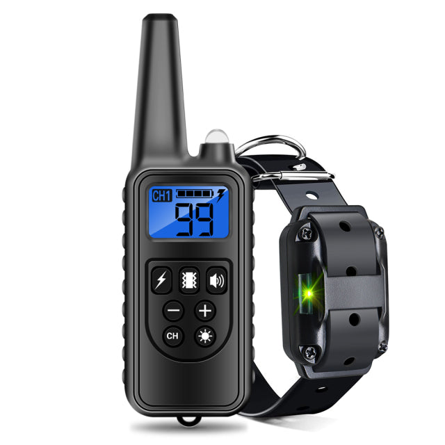 Waterproof Rechargeable Dog Training Collar with LCD Display