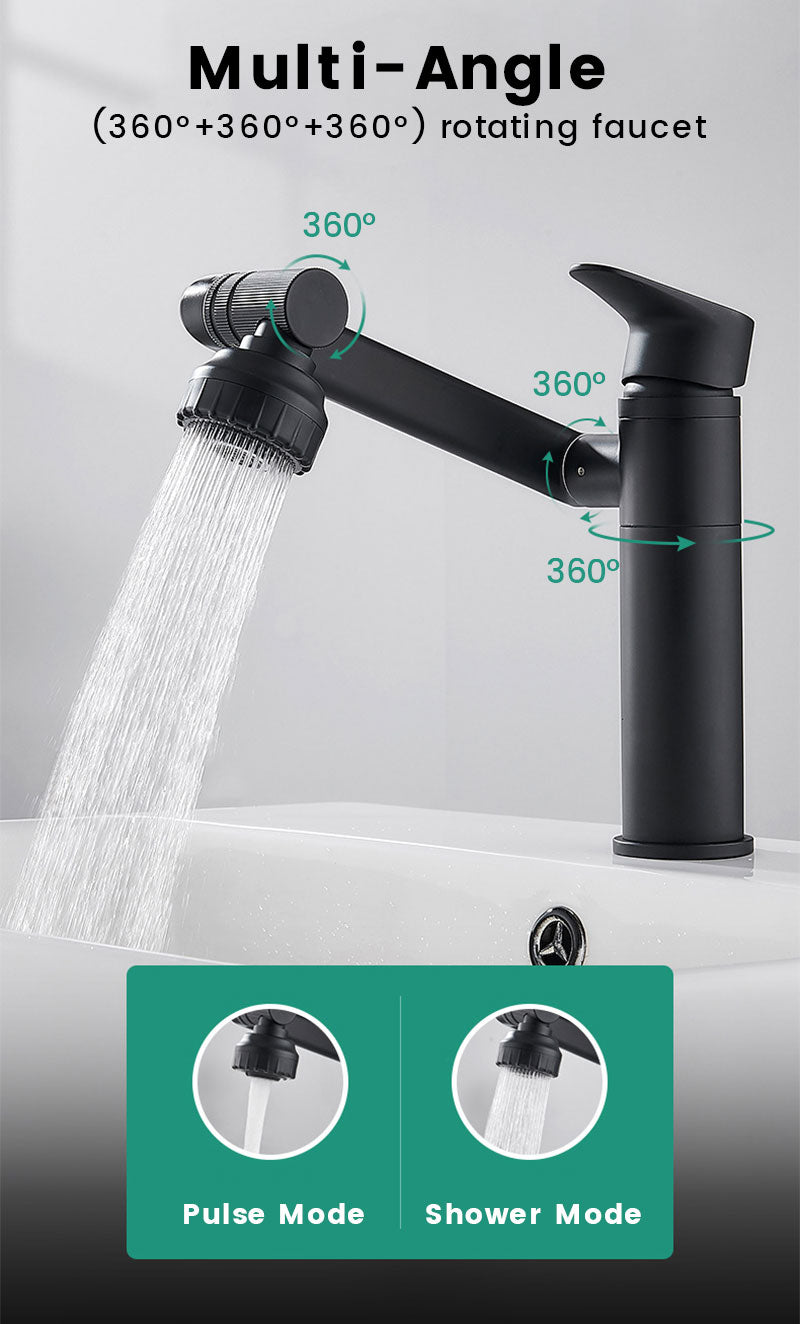 1080 Degree 2 in 1 Basin Faucet Sink